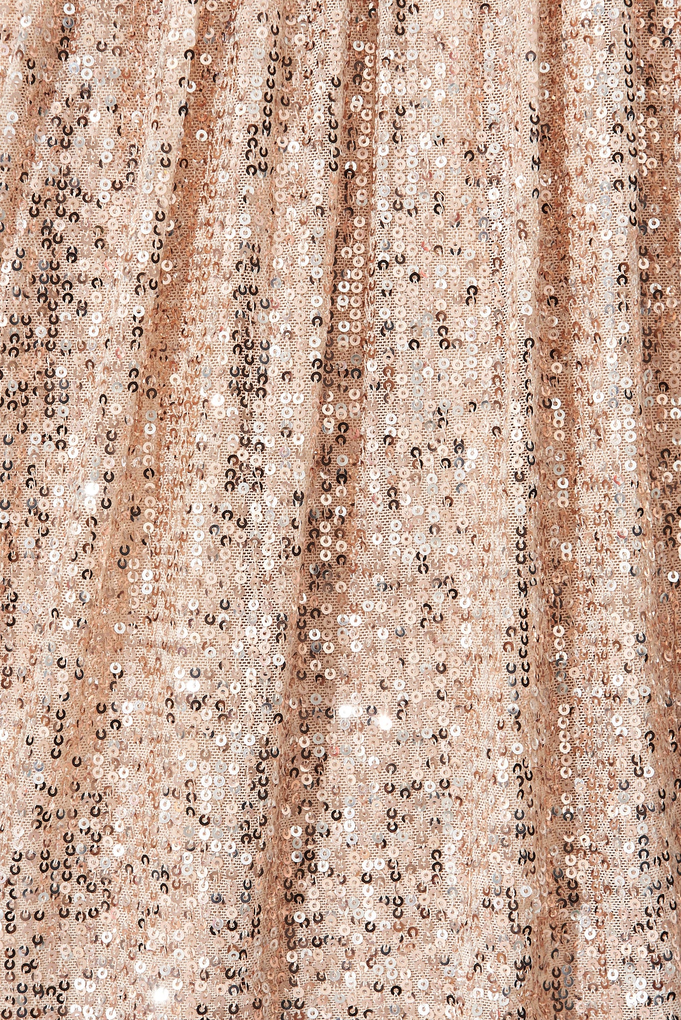 Celebration Sequin Mock Wrap Top In Rose Gold - Image 9