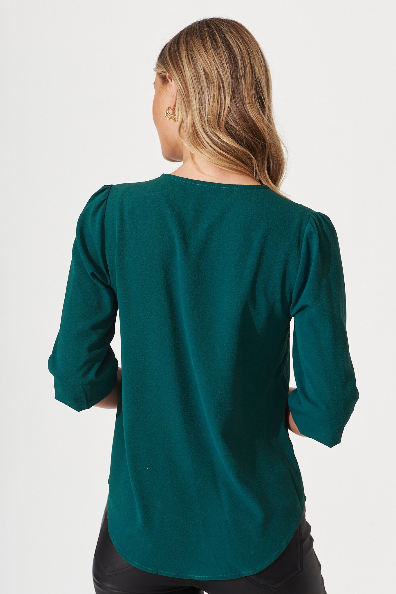 Viviani Zip Top In Teal - Image 4