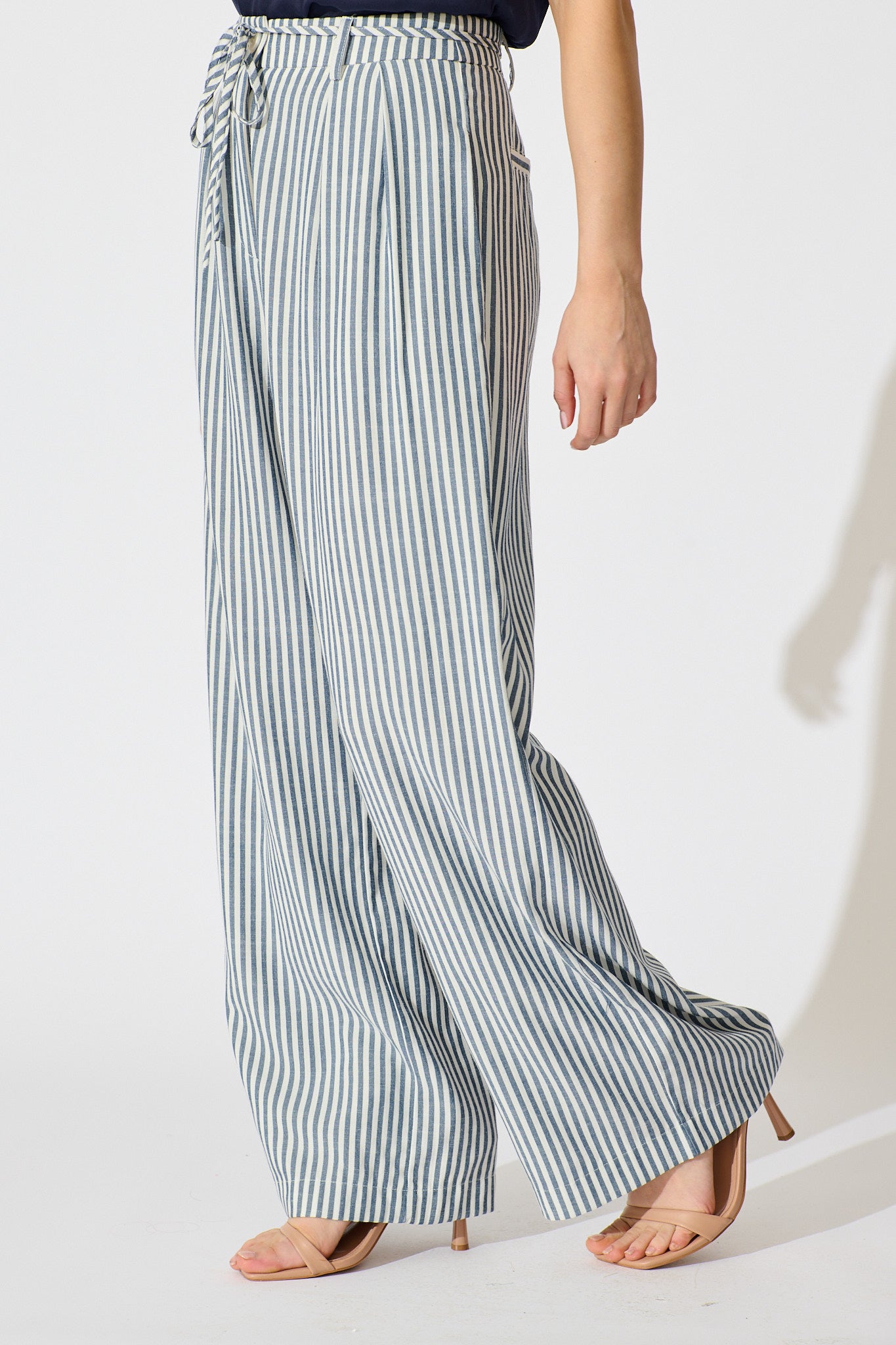 Amoura Pant in Blue Stripe - Image 2