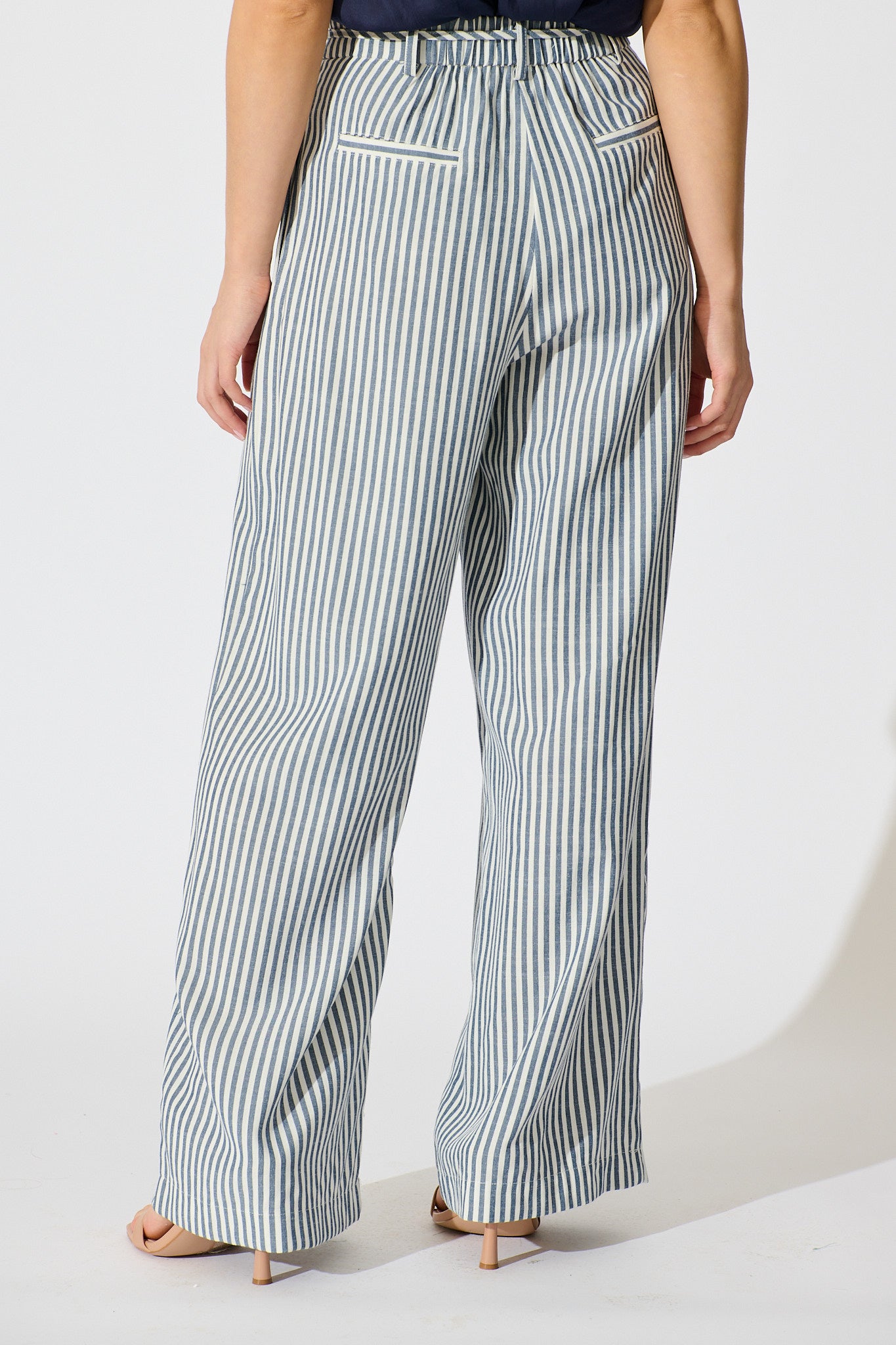 Amoura Pant in Blue Stripe - Image 3