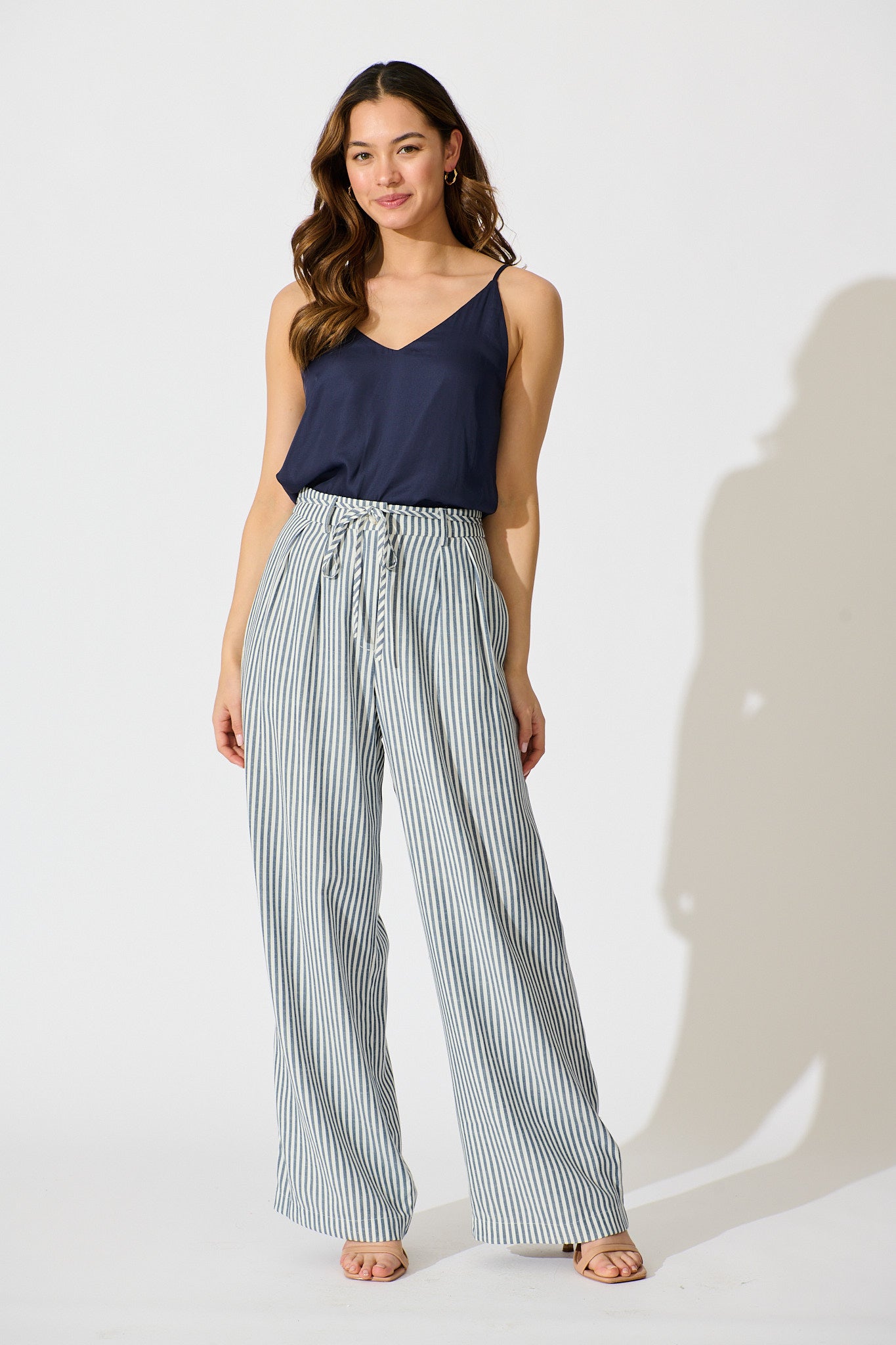 Amoura Pant in Blue Stripe - Image 4