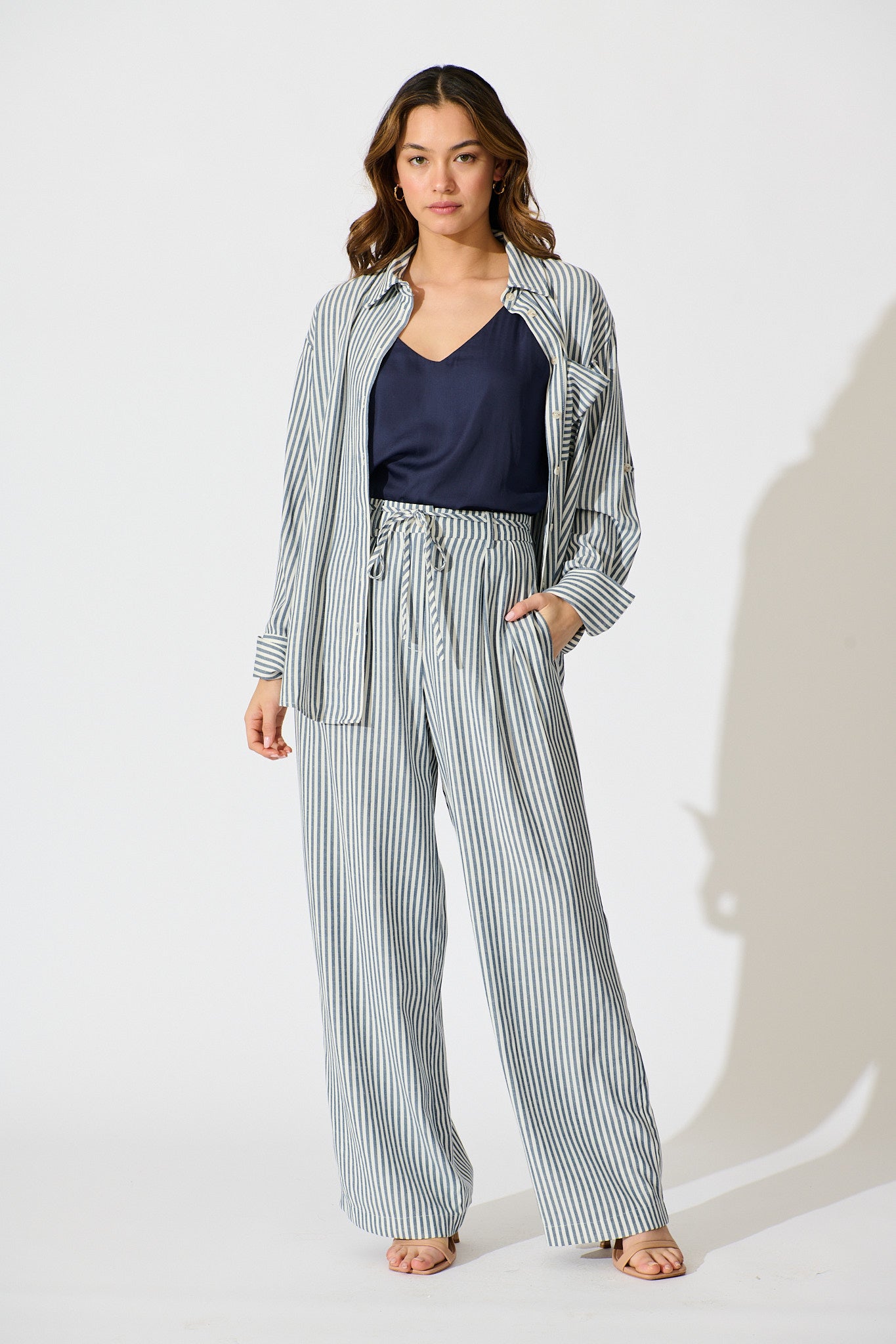 Amoura Pant in Blue Stripe - Image 5