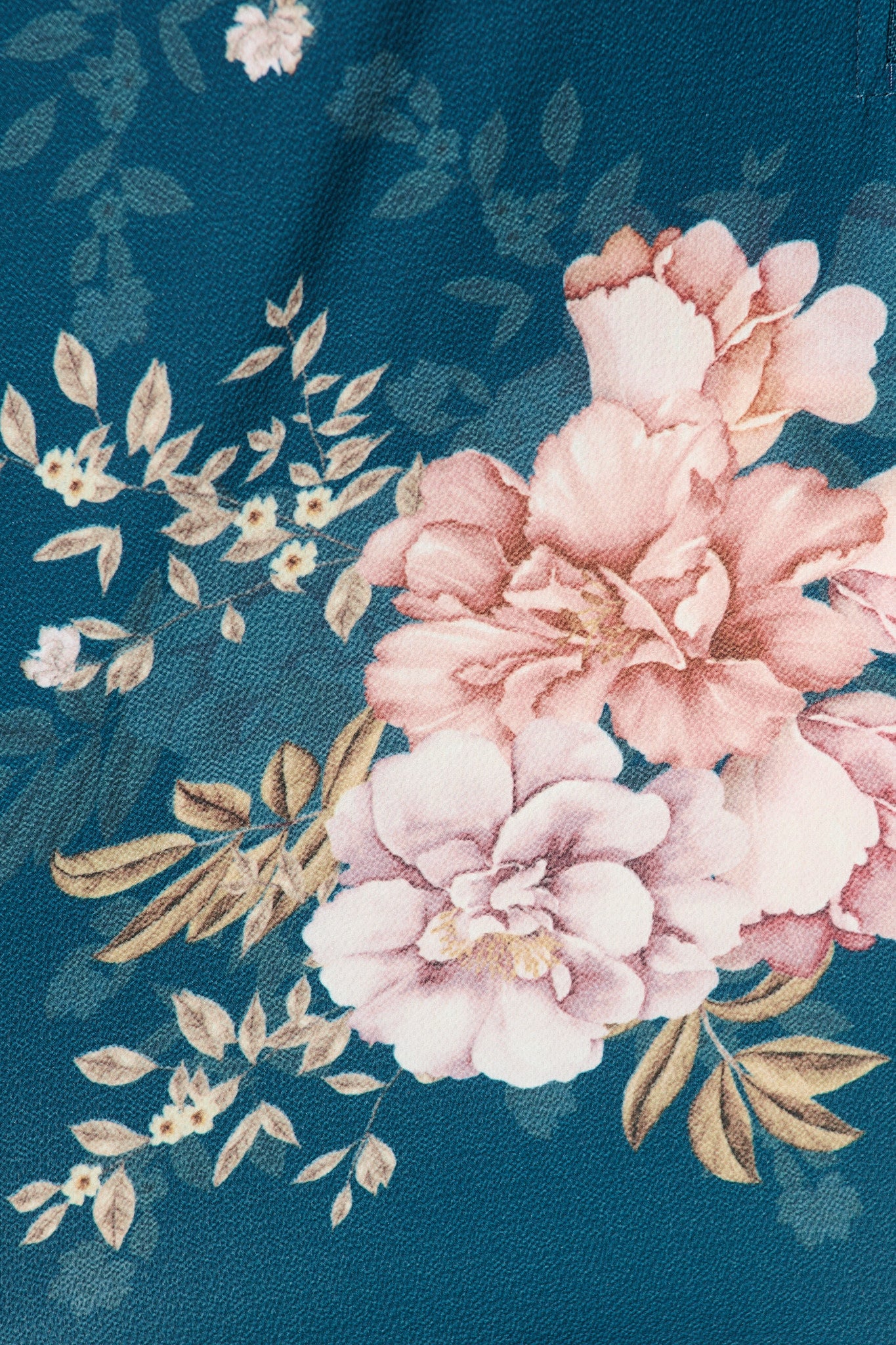 Viviana Zip Top In Teal With Blush Floral - Image 6
