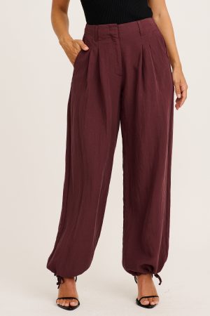 Acia Balloon Pant in Chocolate