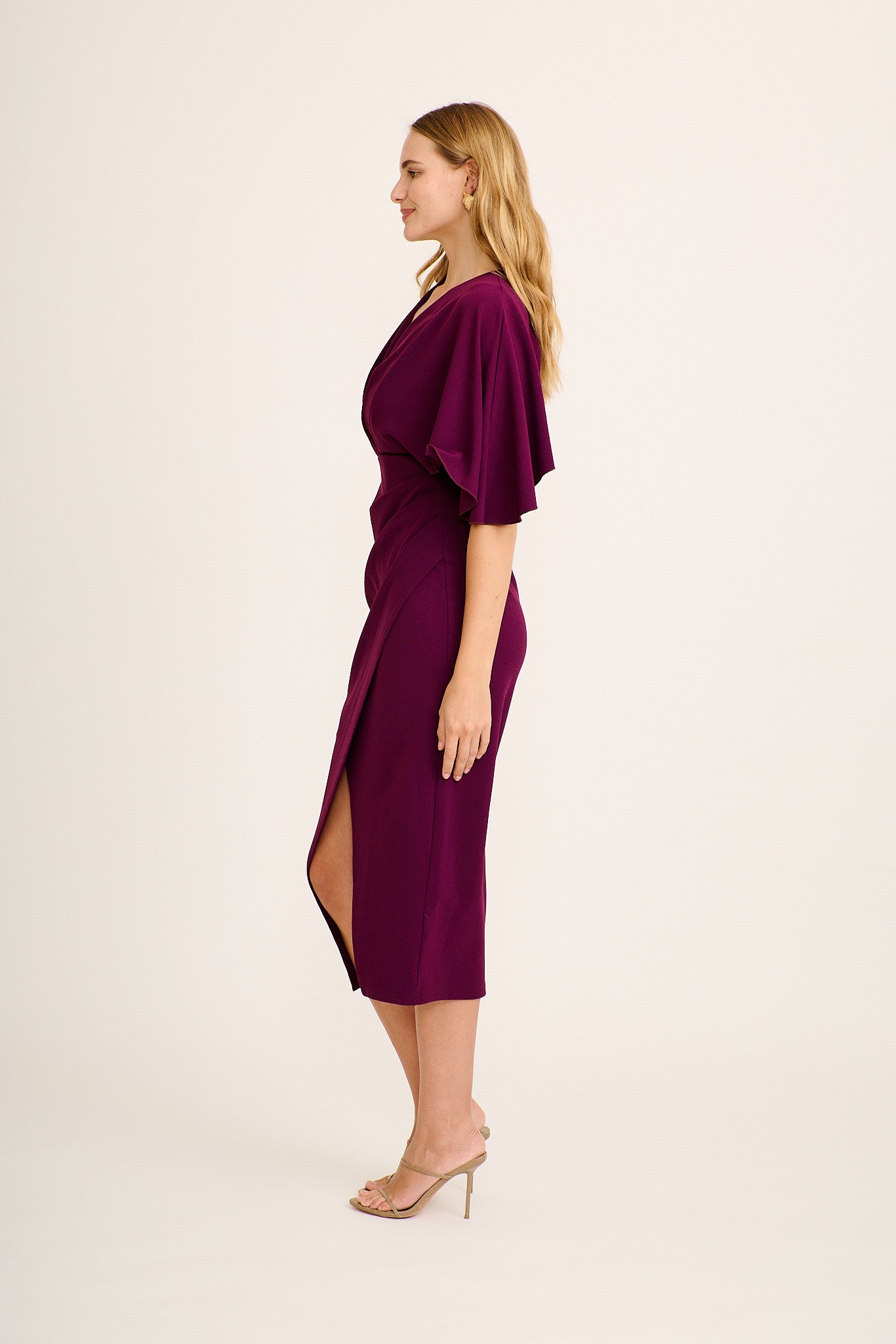 Coleen Midi Dress in Plum - Image 3
