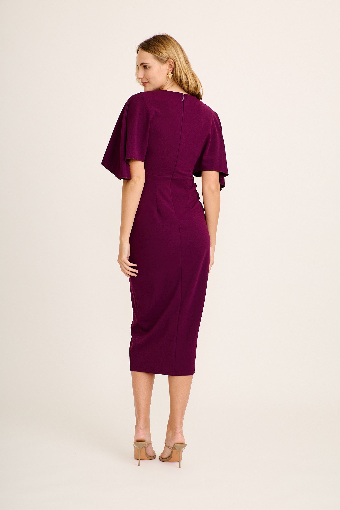 Coleen Midi Dress in Plum - Image 4