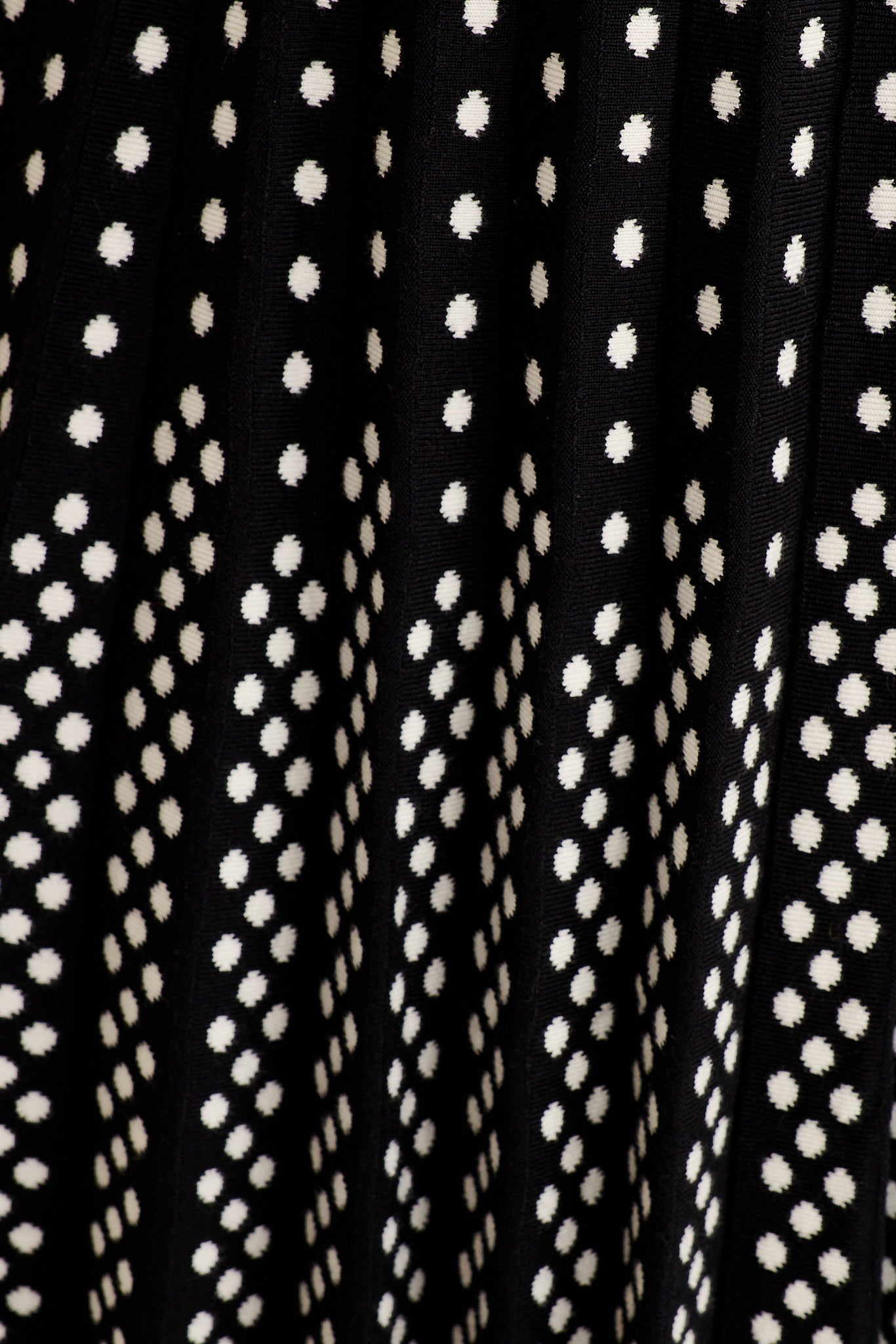 Chamonix Midi Knit Dress in Black and Polkadot - Image 9