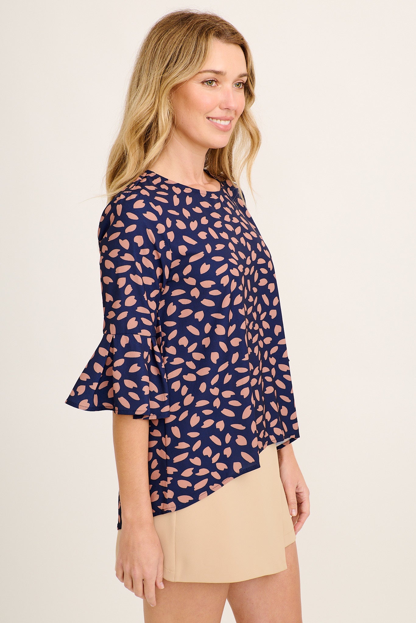 Tai Top in Navy with Rust Leaf - Image 5