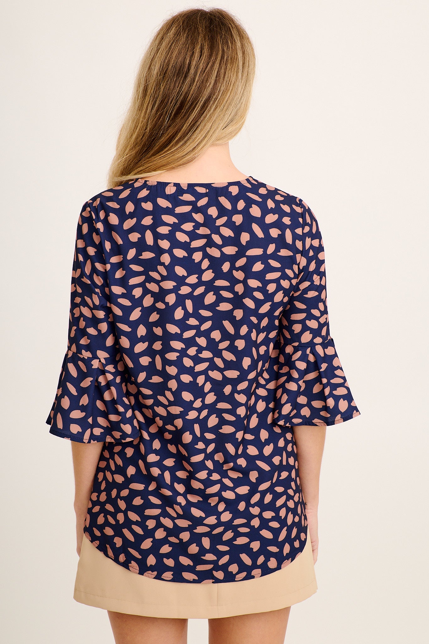 Tai Top in Navy with Rust Leaf - Image 6