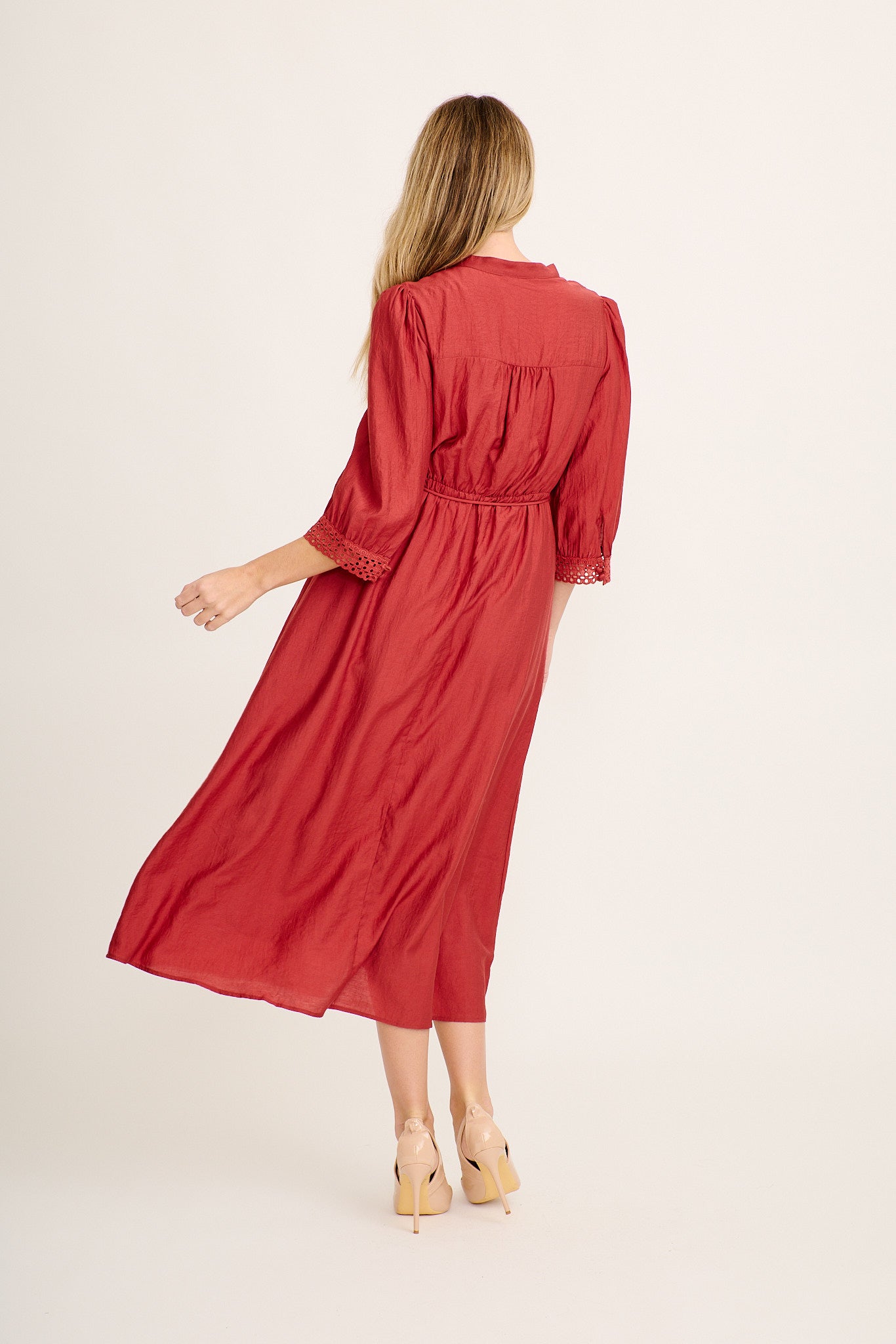 Perez Midi Dress in Rust - Image 5