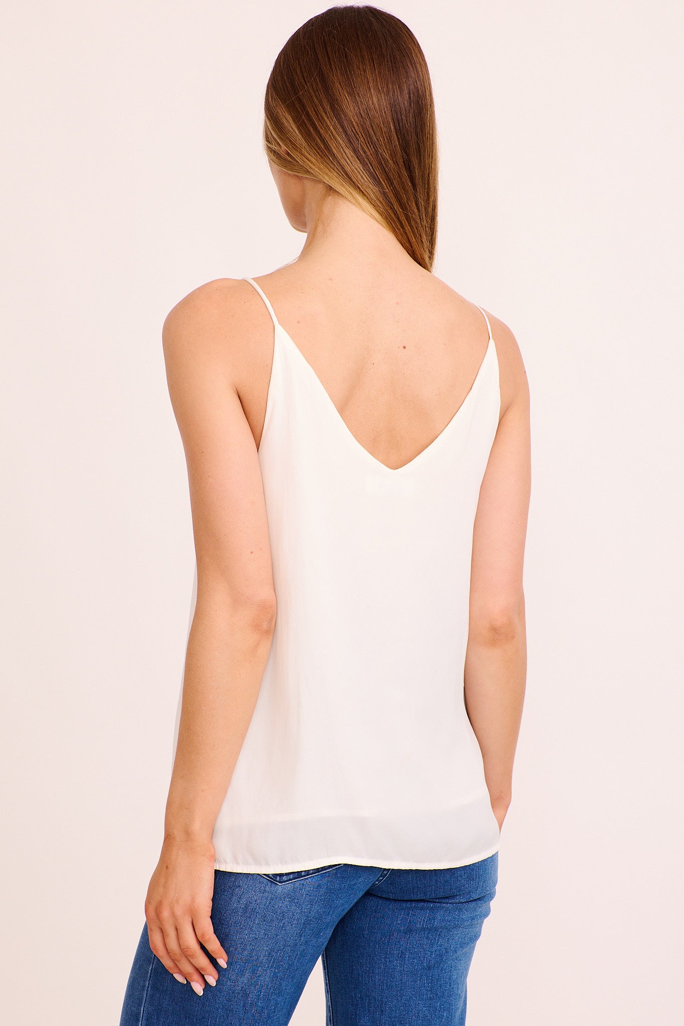 Rowland Cami Top In White Satin - Image 10